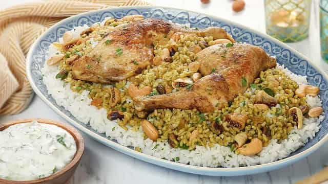 Photo of Freekeh with rice and chicken