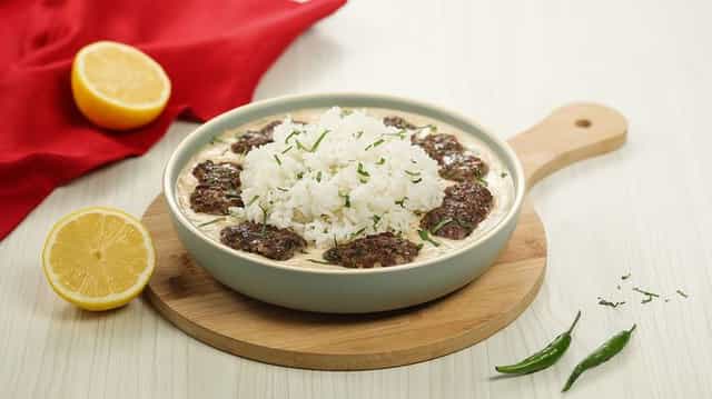 Photo of Lamb Kebab with Rice and Tahini