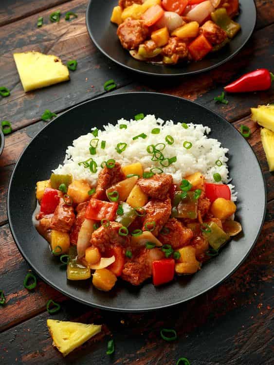 Photo of Sweet and Sour Chicken with pineapple and SunWhite Rice