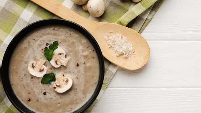 Photo of Wild Mushroom and Rice Soup